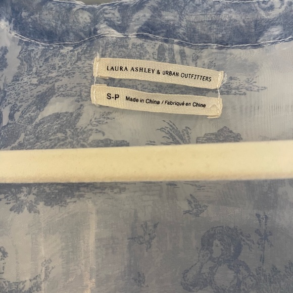 Laura Ashley and Urban Outfitters sheer Toile Blouse Cottagecore - Picture 2 of 6